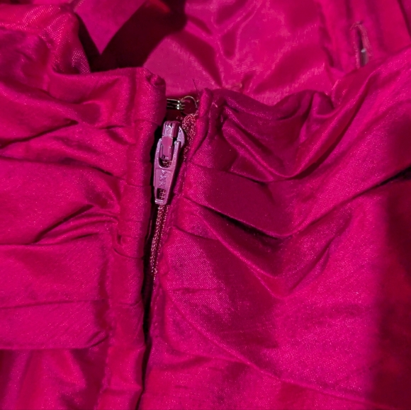 Flirtations by Alfred Anglelo Vintage Hot Pink Mini Dress Small Retro Prom - Picture 5 of 10